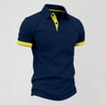 thumbnail image 6 of Bovxnpu Mens Short Sleeve T Shirts Men's Button Up Button Casual Fashion Daily Tops, 6 of 9