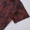 thumbnail image 4 of Men's Breathable Shirt Red Hawaiian Shirt Birds Print 100% Cotton Short Sleeve Button-down Shirt, 4 of 9