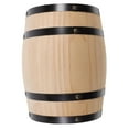 thumbnail image 2 of Barril de vino de roble Barril de vino de madera Barril de oporto vintage Cubo de whisky añejo Dispensador beige, 2 of 9