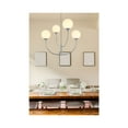 thumbnail image 2 of Living District Nyomi 30" 4-Light Metal/Glass Chandelier in Chrome/White, 2 of 8