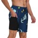 thumbnail image 2 of Balery Space Dinosaur Bañador para hombre, shorts de playa de secado rápido con entrepierna y forro de compresión-Medium, 2 of 6