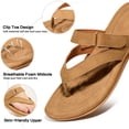 thumbnail image 3 of Ecetana Women's Flats Sandals Walking Thong Sandals Summer Beach Flip Flops with Adjustable Strap, 3 of 8