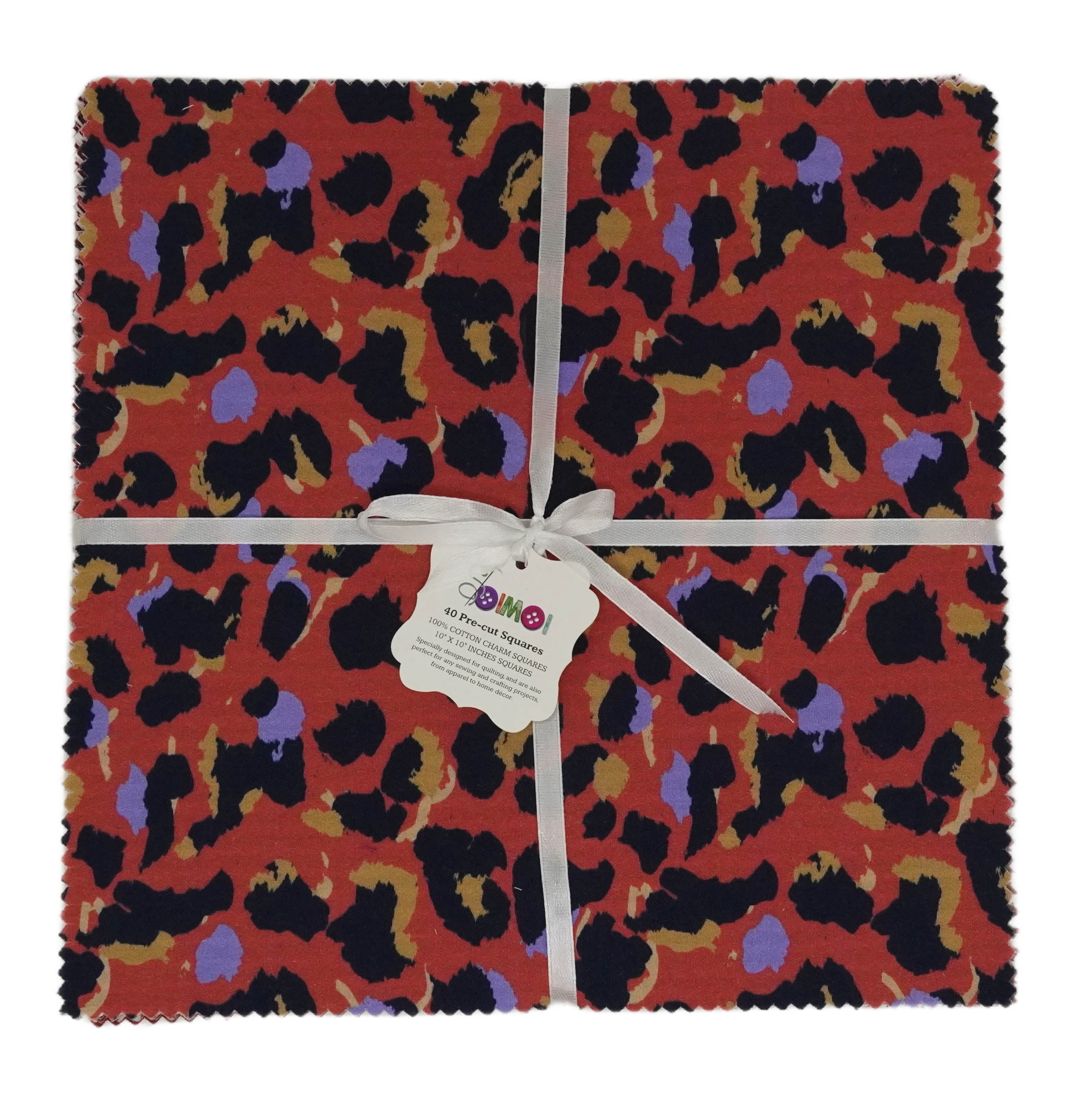 Soimoi Precut 10-inch Florals Prints Cotton Fabric Bundle Quilting Squares Charm Pack DIY Patchwork Sewing Craft