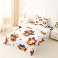 thumbnail image 5 of Manfei Cute Highland Cow Twin Sheets,American Flag Bowtie Bedding,Brown,3pcs,1 Fitted Sheet and 1 Pillowcase, 5 of 6