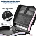 thumbnail image 4 of FORMRS Zipper Binder with Shoulder Strap 2-inch Ring 500 Sheet Capacity File Bag, Light Pink Stripes, 4 of 5