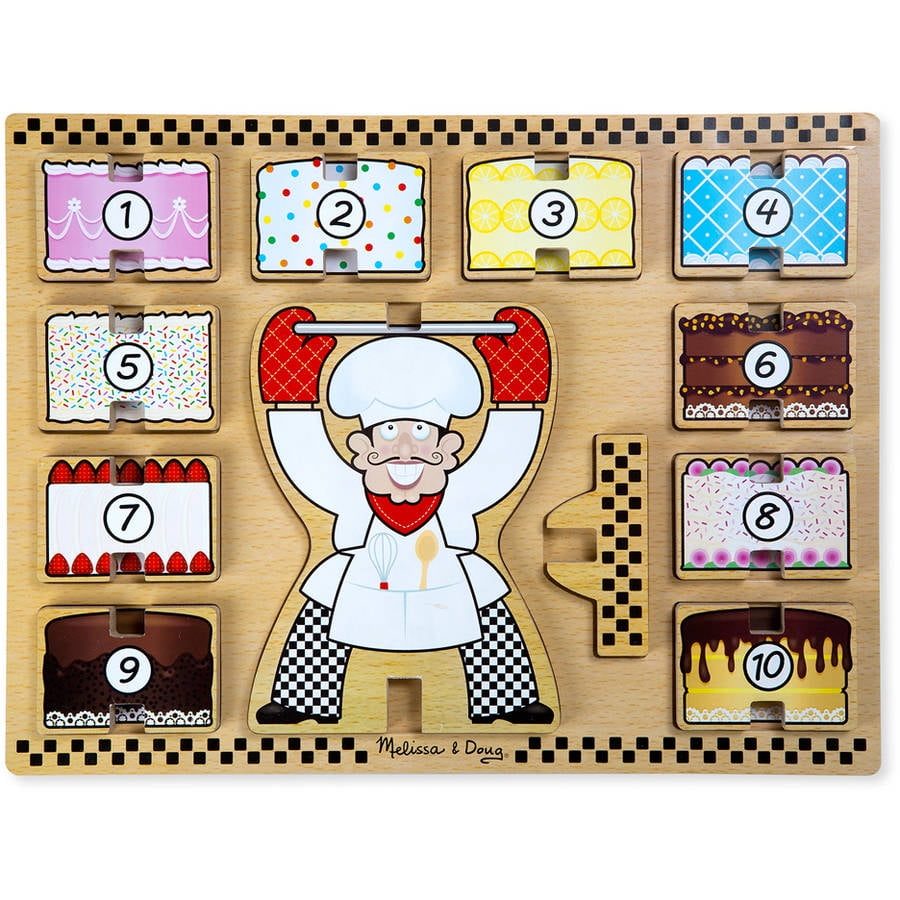 melissa and doug stacking wooden chunky puzzle