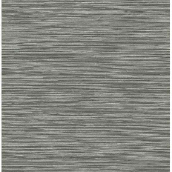 Advantage Alton Grey Faux Grasscloth Wallpaper
