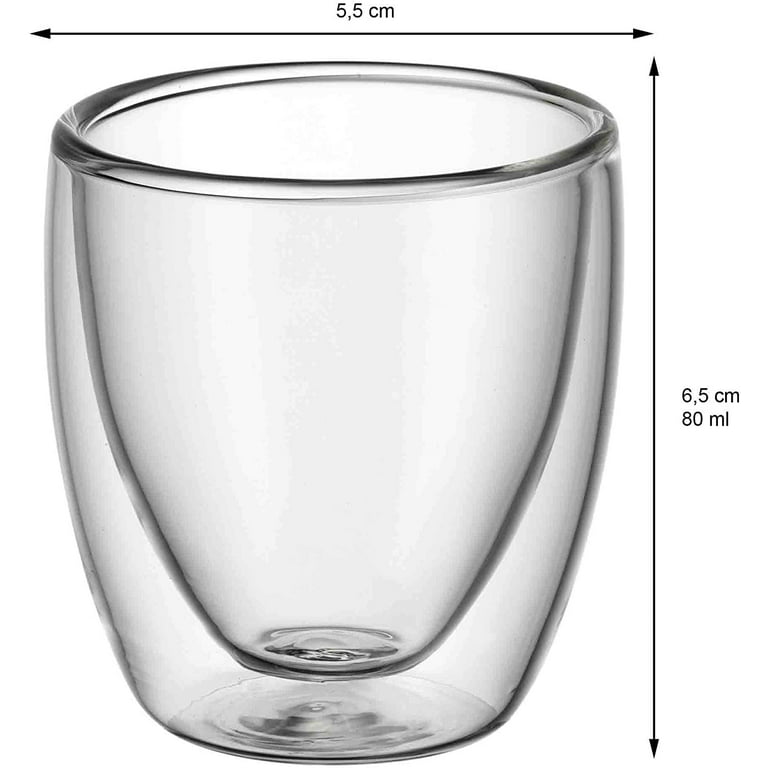 Thermal Coffee Glass Mug Tea Double Wall Insulated Glasses Cup 80