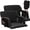 Black, variant on 2 Pack 20 Inch Stadium Seats - Wide Bleacher Chairs with Adjustable Backrest Armrests Side Pockets and Carry Handle - Blue