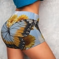thumbnail image 4 of Fuzoiu Vibrant Butterfly And Sunflowers Print Women's Workout Shorts,Workout Biker Shorts Women,Exercise Fitness Shorts,Scrunch Short, Athletic Shorts for Gym Yoga Running Sport Active-XX-Large, 4 of 8