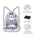 thumbnail image 5 of XMXT Waterproof Gym Bag, Game Repeat Retro Cartoon Print Drawstring Backpack for Men, m Multicolor, 5 of 8