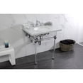 thumbnail image 4 of Kingston Brass LMS3030MA1 Pemberton 30" Carrara Marble Console Sink with Acrylic Legs (8-Inch, 3-Hole), Carrara Marble White/Polished Chrome, 4 of 8