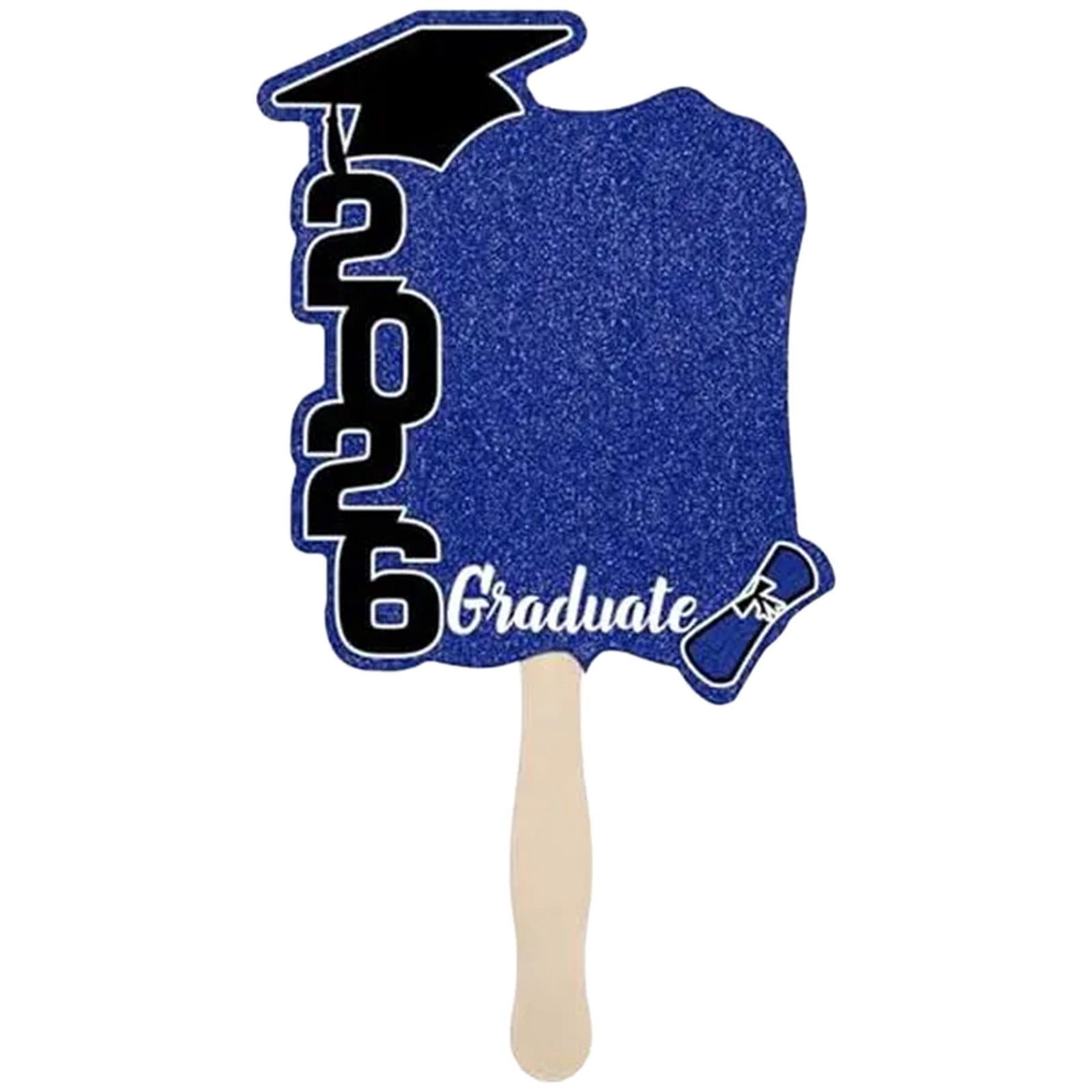 24 Pack Class Of 2026 Graduation Fans With Handle Double Sided Grad Photo Props 2026 Graduation Handheld Fans Bulk Graduation Graduation Party Keepsake High School College Senior Graduation Supplies