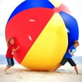 thumbnail image 2 of HEVIRGO 100/150cm Inflatable Pool Beach Sport Ball Football Soccer Outdoor Party Kid Toy, 2 of 10