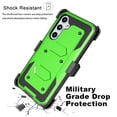 thumbnail image 6 of For Samsung Galaxy A35 5G Phone Case, with [Built-in Screen Protector] and Belt Clip Holster, eBizWare Shockproof Heavy Duty Protective Rugged Case Kickstand Cover for Galaxy A35 5G - Green, 6 of 9