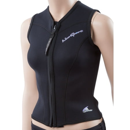 Neosport 2.5mm Zip Front Women s Wetsuit Sport Vest 4 Black Neosport 2.5mm Zip Front Women s Wetsuit Sport Vest 4 Black