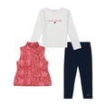 thumbnail image 1 of Conjunto de pantalones Outfit Tommy Hilfiger con forma de chaleco acolchado, 3 piezas, para niños, 1 of 1