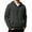 Grey, variant on Hoodies for Men Long Raglan Sleeve Loose Plain Hooded Sweatshirt with Pockets Fall Winter Quarter Zip Pullover Tops