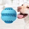 thumbnail image 3 of Pelota de juguete IQ para perros y gatos, juguete dispensador de comida para cachorros, juguete masticable de goma, comedero para mascotas para hacer ejercicio y jugar. azul grande, 3 of 9