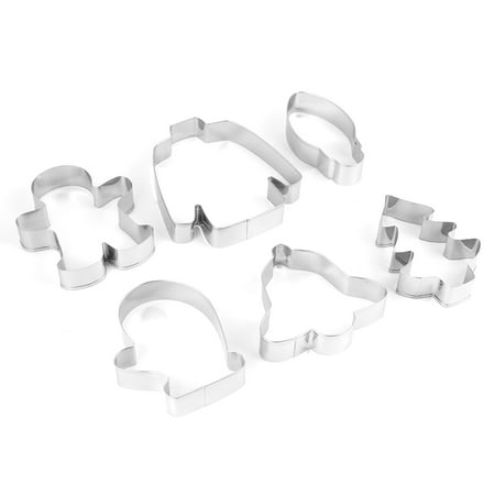 

6Pcs/Set Household Kitchen Stainless Steel Cookies Mould Christmas Cookie Cutters Set DIY Baking Molds