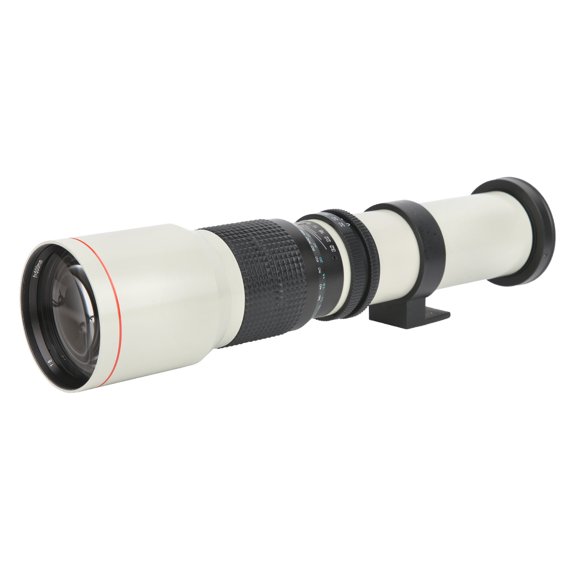 Teleobjetivo, Full Metal 500mm F8 F32 Enfoque Manual Teleobjetivo Focal Fijo con Anillo de Trípode, Llave, Cubierta de Lente, para Cámaras para Canon con Montura EF Ecomeon no