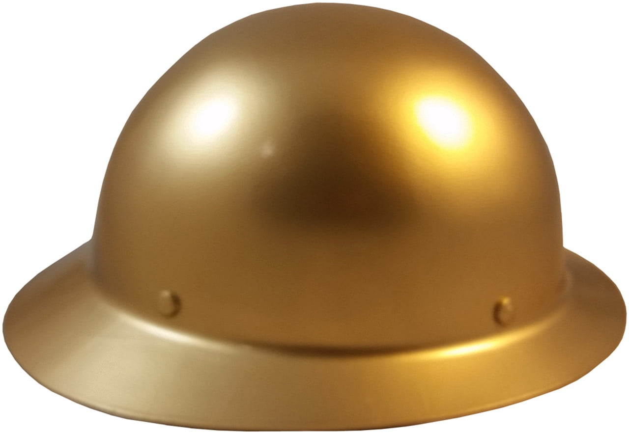 MSA Skullgard Full Brim Hard Hat with FasTrac III Ratchet Suspension - Gold