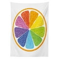 thumbnail image 3 of Ambesonne Colorful Tablecloth Rectangular Table Cover, Rainbow Colored Orange, 60"x90", Multicolor, 3 of 4