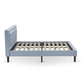 thumbnail image 3 of East West Furniture Fannin Traditional Wood Platform Queen Bed in Denim Blue, 3 of 5
