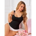 thumbnail image 5 of DARING DIVA Women's Slim-Fit Lace Trim Camisoles Ribbed U Neck Tank Top Small Black, 5 of 6