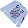 thumbnail image 6 of Disney Girls Lilo and Stitch Sweatshirt - Girls Classic Lilo and Stitch Lilo and Stitch Crewneck Sweatshirt with Sleeve Print Light Blue, X-Large, 6 of 7