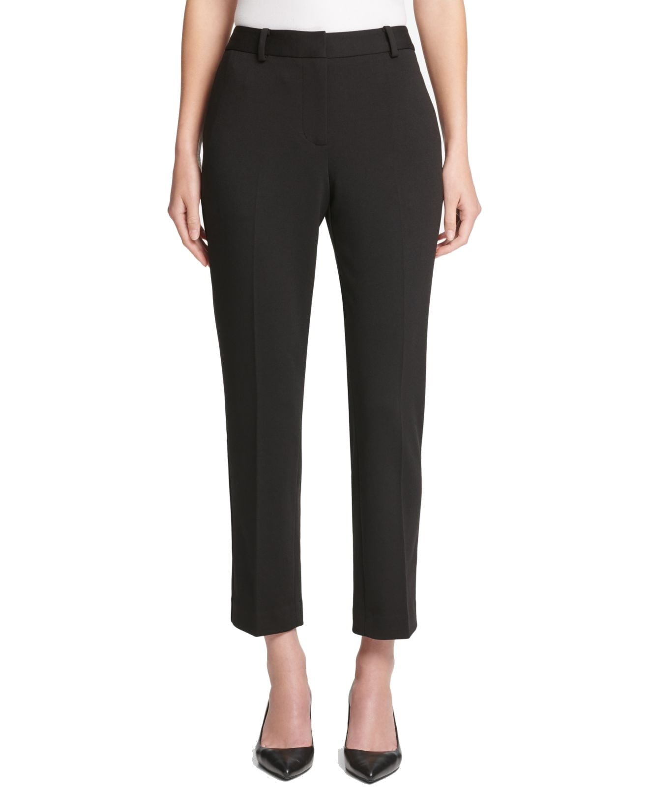 DKNY - Womens Pants Dress Mid-Rise Ankle Solid Stretch 12 - Walmart.com ...