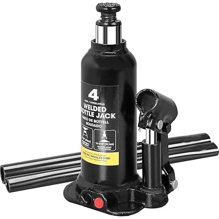 BIG RED 4 Ton (8 000 LBs) Torin Welded Hydraulic Car Bottle Jack for Auto Repair and House Lift Black AT90403BR