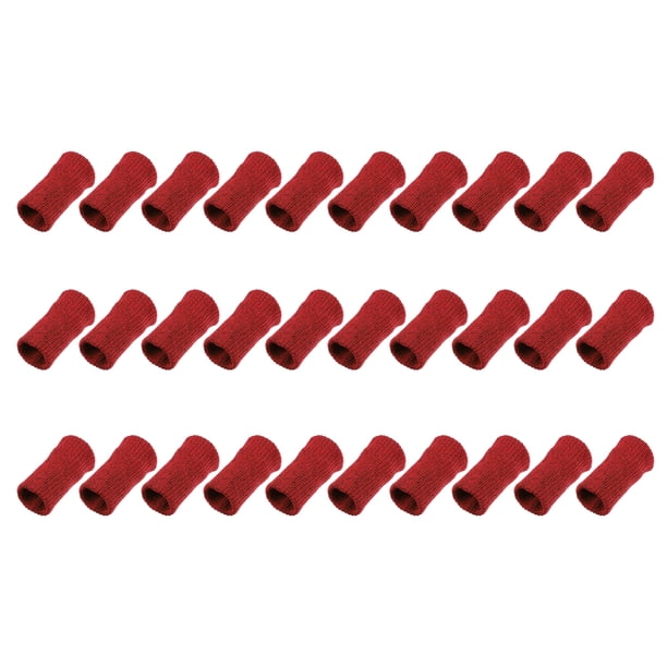 30 Piezas Protectores de Compresión para Dedos Unique Bargains Color Rojo