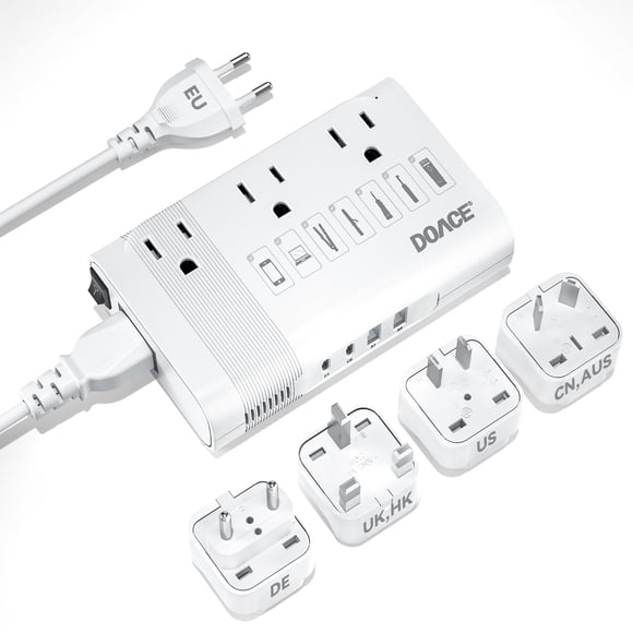 Convertidor de voltaje DOACE 350W 220V a 110V para viajes por Europa
