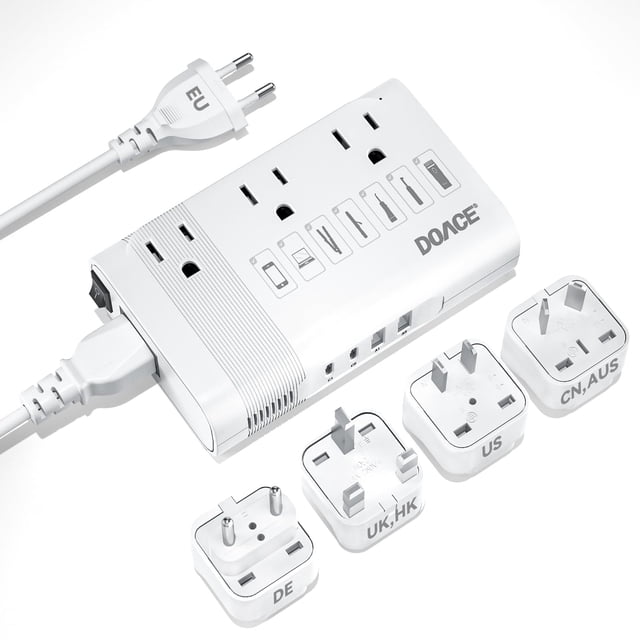 Convertidor de voltaje DOACE 350W 220V a 110V para viajes por Europa