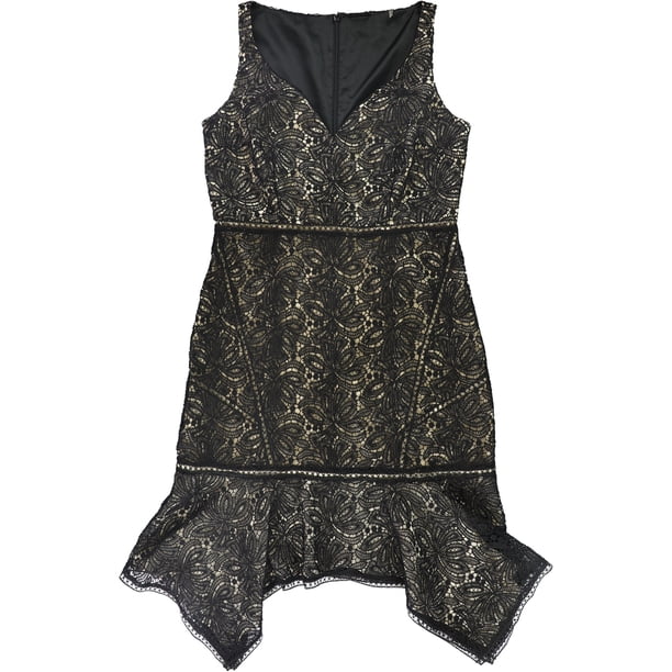 Elie Tahari Vestido de cóctel Mariya para mujer, negro, 10