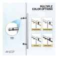 thumbnail image 2 of Mountain 60-inch Reversible Frameless Sliding Deco-Glass Shower Door with Soft-Close System in Brushed Nickel Finish, 2 of 13