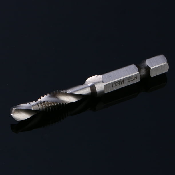 Drill bit outlet for m6 tap
