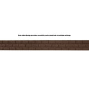 GroundSmart Brickface Landscape Edging, 4' Brown Rubber Garden Edging Border, 48 pack