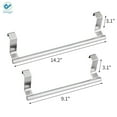 thumbnail image 3 of Deago Stainless Steel Over Door Towel Hanger Rack Bar Holders for Universal Fit on Cabinet Cupboard Doors (9 inch), 3 of 11