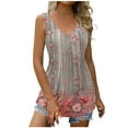 thumbnail image 1 of Birdeem Blouse Mode Femme Confortable Décontractée Col en V Sans Manches Imprimée, 1 of 6