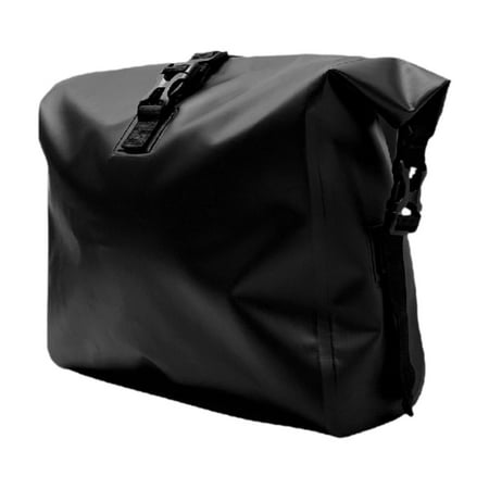 yotijay Waterproof Bike Pannier  s Rear Rack Bag  PVC Saddle Bag Backseat Storage black