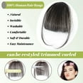 thumbnail image 5 of Easter Women'S Air Bangs Wig - Human Hair Silk Hair Wig Women'S Korean Sweet Natural Forehead Hair Wig Black Pullover Toupee St. Patrick'S Day, Wedding, Season, Anniversary, 5 of 8