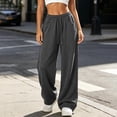 thumbnail image 6 of Womens Wide Leg Sweatpants High Waisted Barrel Drawstring Joggers Athletic Summer Fall Workout Pants with Pockets, 6 of 7