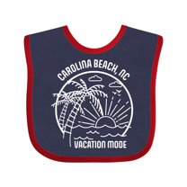 Inktastic Summer Vacation Mode Carolina Beach North Carolina Boys or Girls Baby Bib