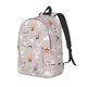thumbnail image 1 of Disketp Various Rabbits print Canvas Backpack Lightweight Travel Daypack Student Rucksack Laptop Backpack-, 1 of 5