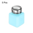 thumbnail image 3 of 5pcs Solvent Alcohol Dispenser 120ml(4oz) Nail Polish Remover Push Down Liquid Dispenser Pump Bottle with Stainless Steel Press Head for Acetone Cleanser Polish Remover, Pink, 3 of 6