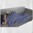 thumbnail image 5 of Blue Mandala Soft Flannel Fleece Blanket, Continuous Oriental Abstract Dark Tones Flower Inspired Motif Pattern, Cozy Plush for Indoor and Outdoor Use, 70" x 90", Dark Sky Blue White, by Ambesonne, 5 of 5