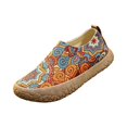 thumbnail image 2 of EKVAHL Womens Orthopedic Walking Sneakers, Breathable Slip On Print Arch Support Wide Width Athletic Loafers, Outdoor Daily Walking Shoes Red, 2 of 4