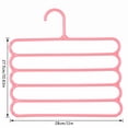 thumbnail image 3 of 5-Tier Non-Slip Plastic Clothes Hanger 11.02×10.83in Space Saving Closet Organizer for Jeans Skirts Scarves Trousers, 1 Pack, 3 of 5